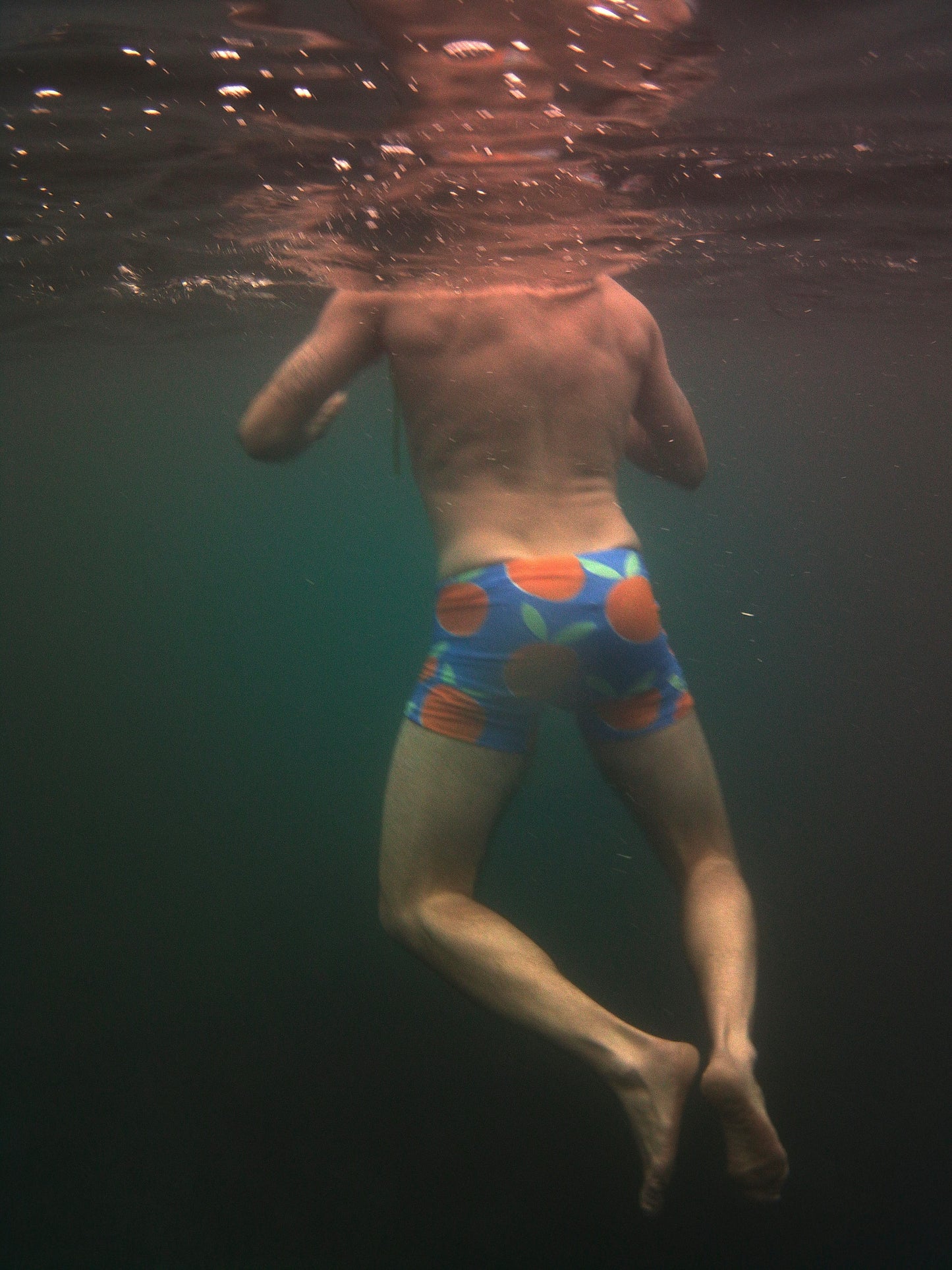 Oranges Men's fitted Swim Trunks