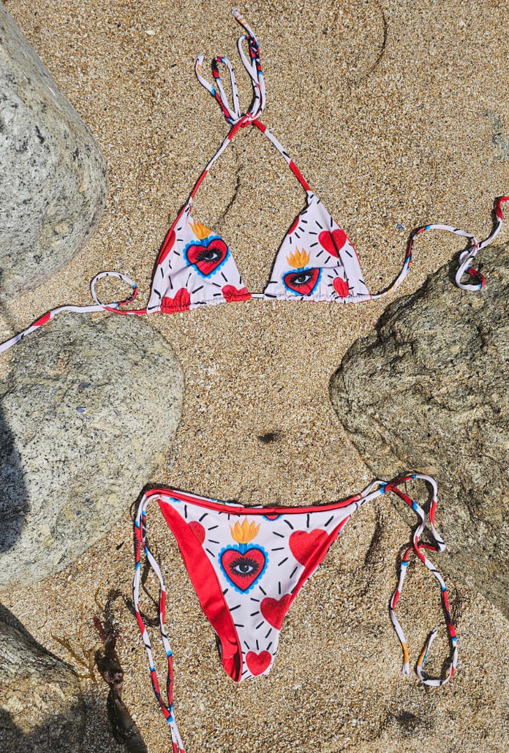 ♻️ Hearts recycled string bikini
