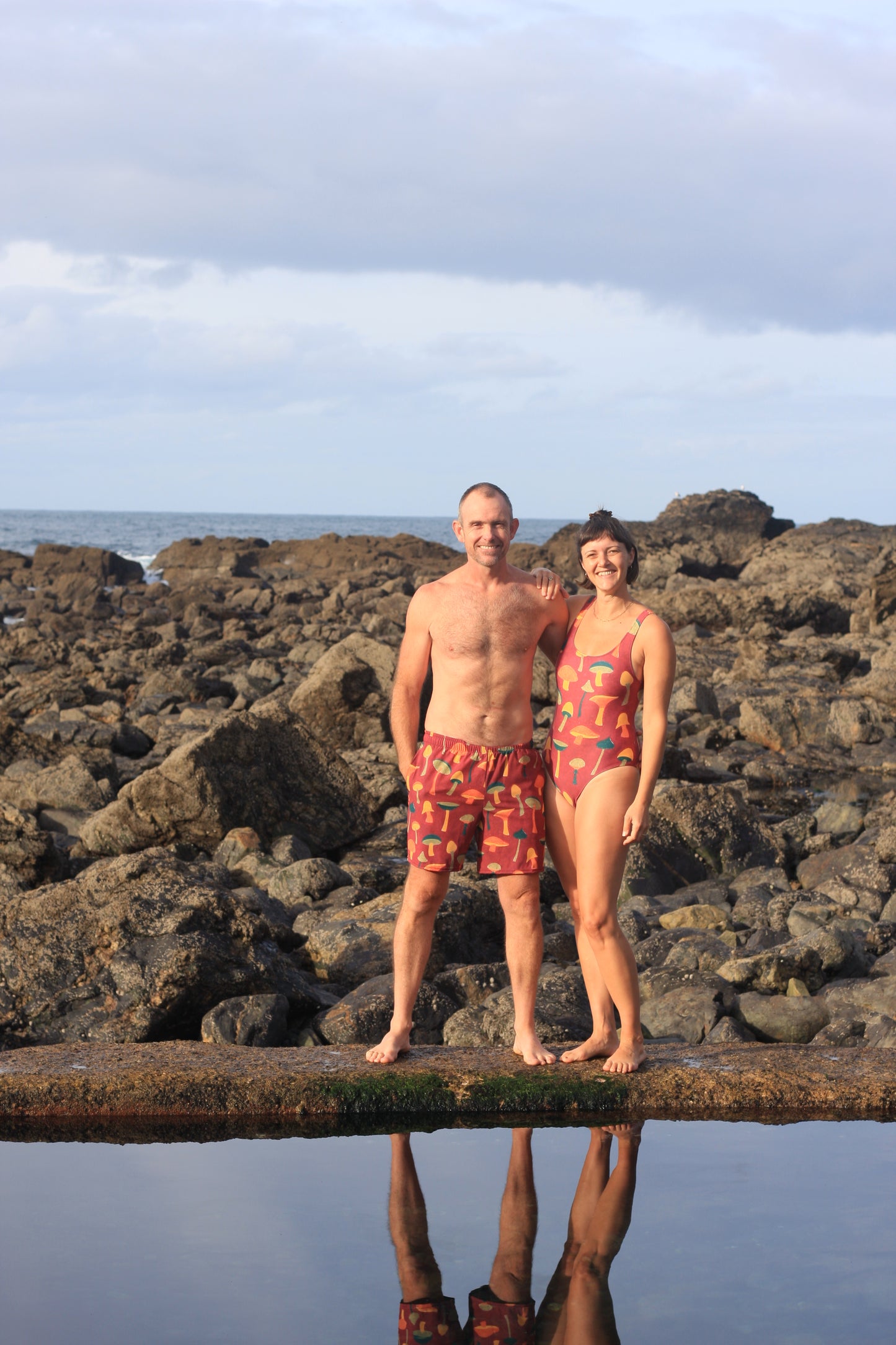 ♻️ Wild Mushrooms Men's swim trunks