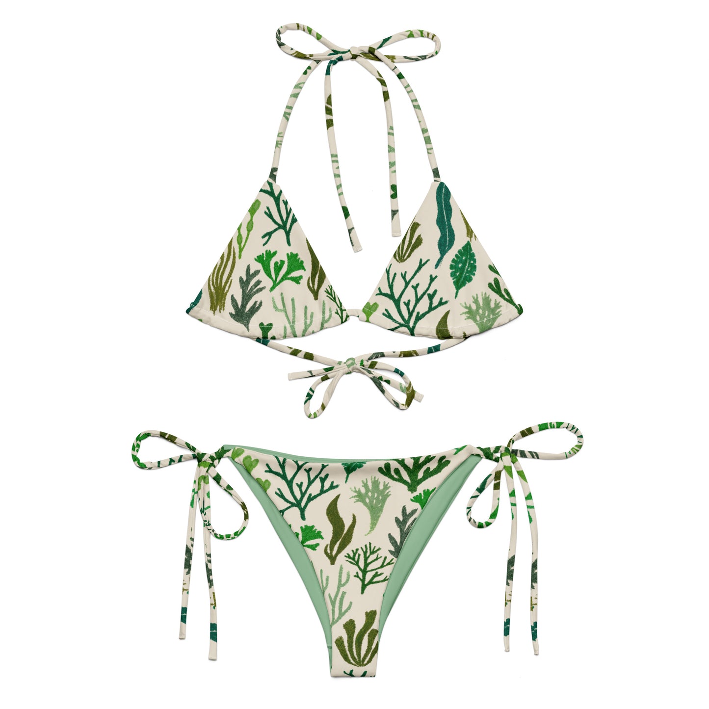 ♻️ Seaweed recycled string bikini