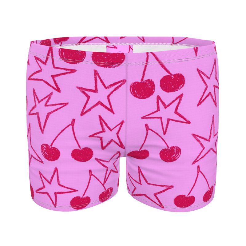 Cherries and Stars Men's fitted Swim Shorts