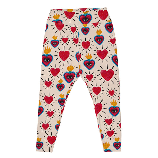 Hearts Swim Leggings [2XL-6XL]