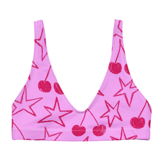 ♻️ Stars & Cherries Recycled bikini top