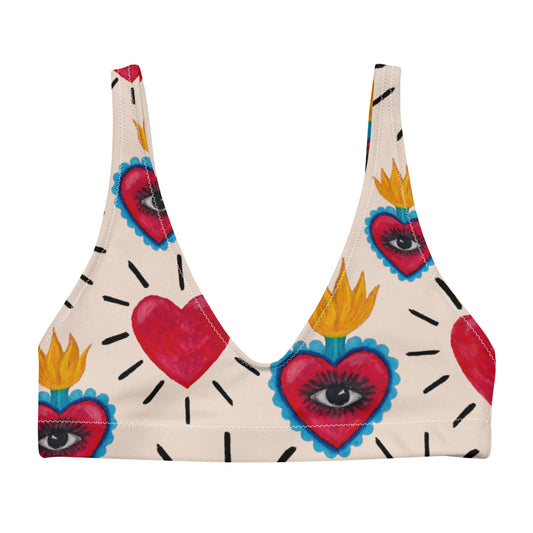 ♻️ Hearts Recycled bikini top